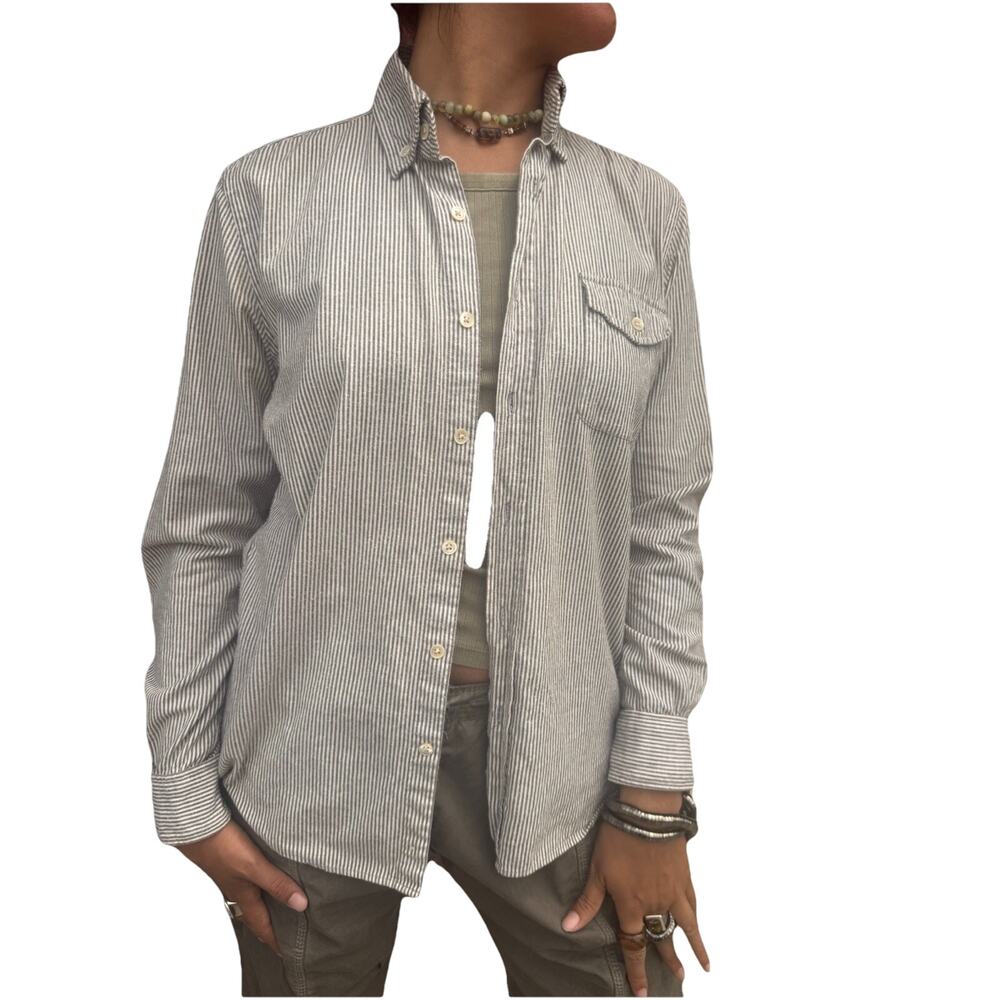 Steven Alan Made in USA Striped Button Down Shirt – Size M, Cotton Wool Blend